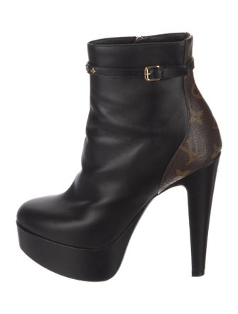 Louis Vuitton Monogram Pattern Leather Boots