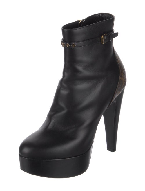 Louis Vuitton Monogram Pattern Leather Boots