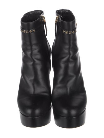 Louis Vuitton Monogram Pattern Leather Boots