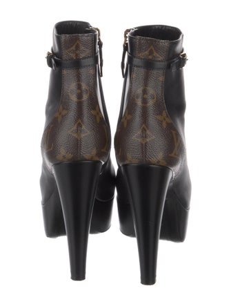 Louis Vuitton Monogram Pattern Leather Boots