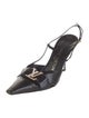 Louis Vuitton Snakeskin Animal Print Slingback Pumps