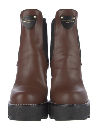 Louis Vuitton LV Monogram Leather Chelsea Boots