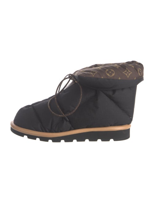 Louis Vuitton Monogram Pattern Nylon Lace-Up Boots