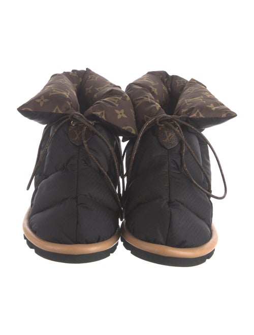 Louis Vuitton Monogram Pattern Nylon Lace-Up Boots