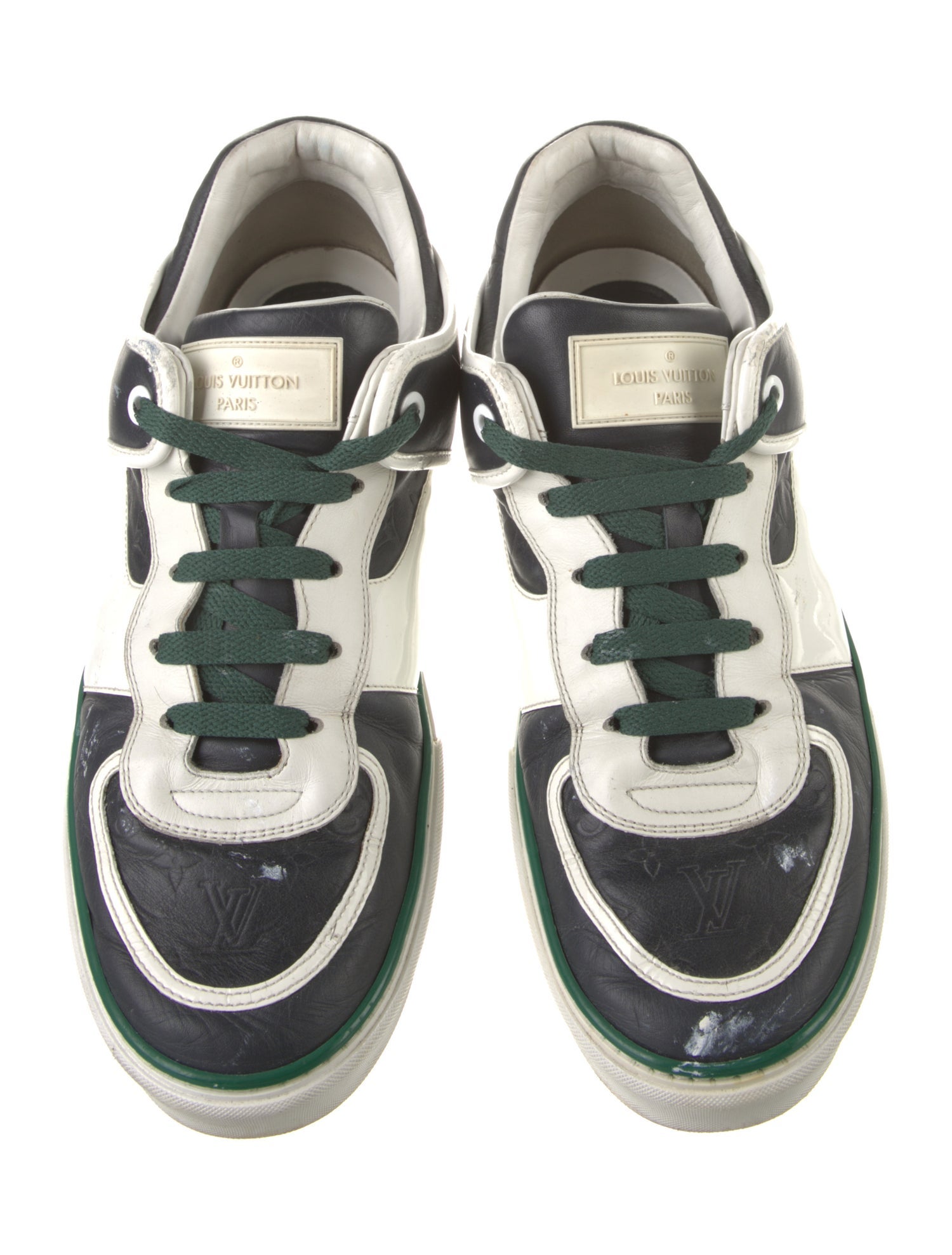 Louis Vuitton Leather Printed Sneakers - Blue Sneakers, Shoes