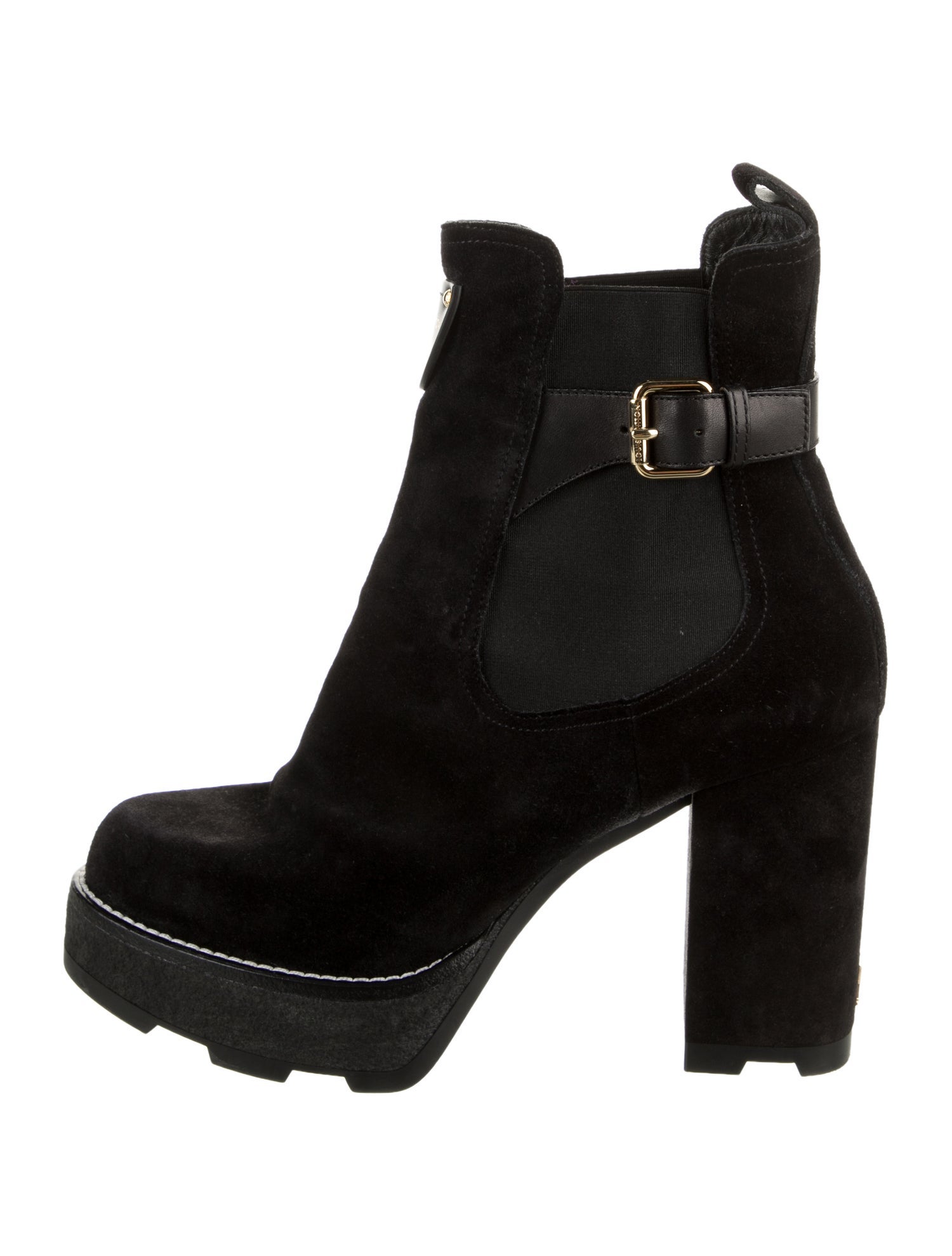 Louis Vuitton Suede Leather Trim Embellishment Boots