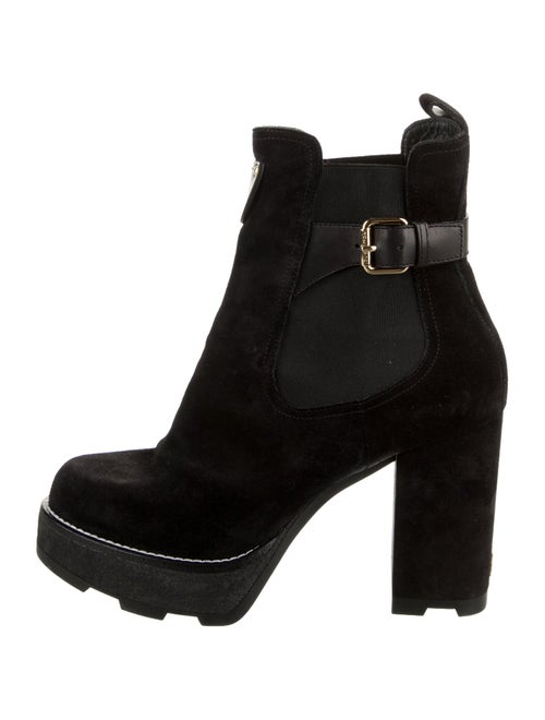 Louis Vuitton Suede Leather Trim Embellishment Boots