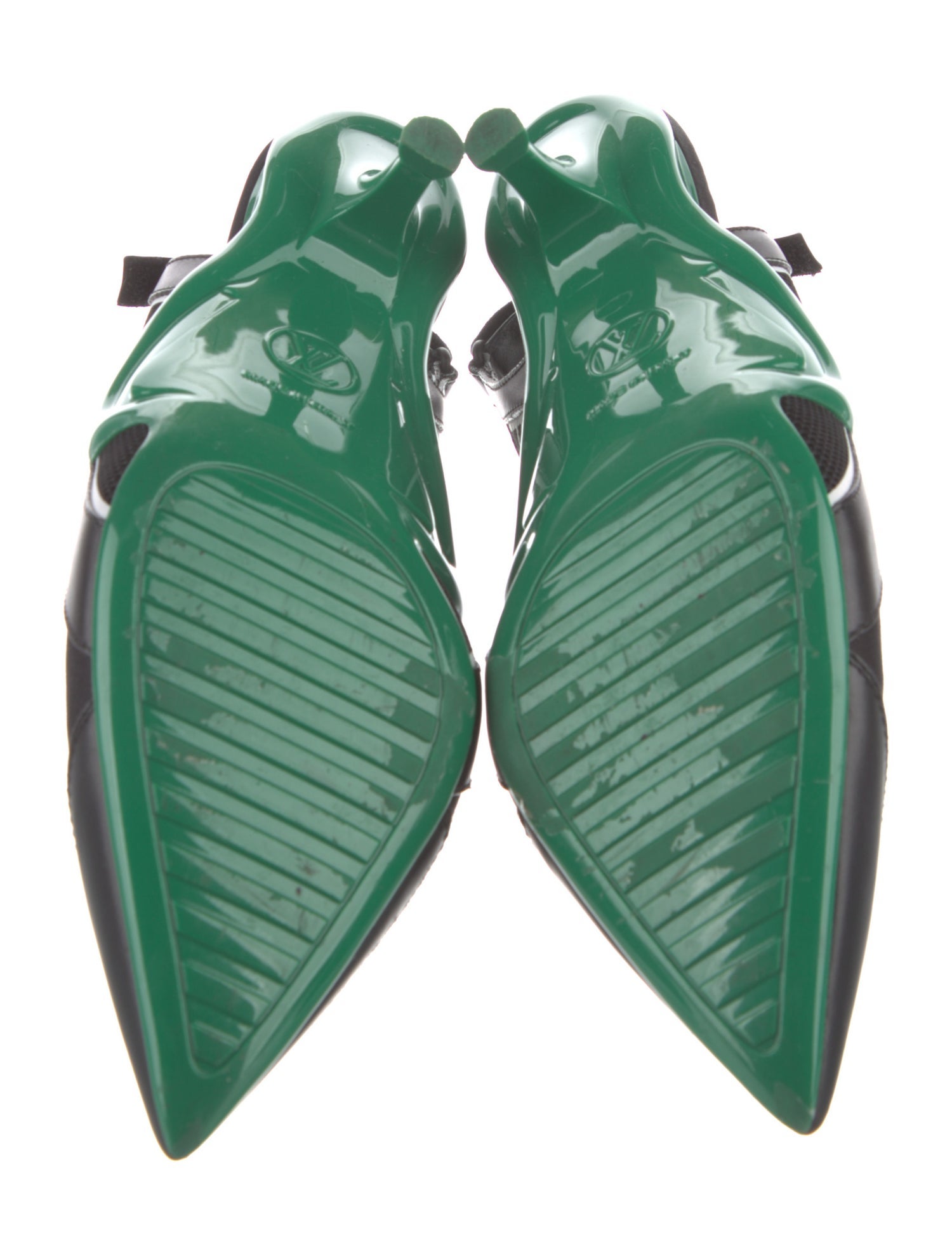 Louis Vuitton Neoprene Printed Slingback Pumps