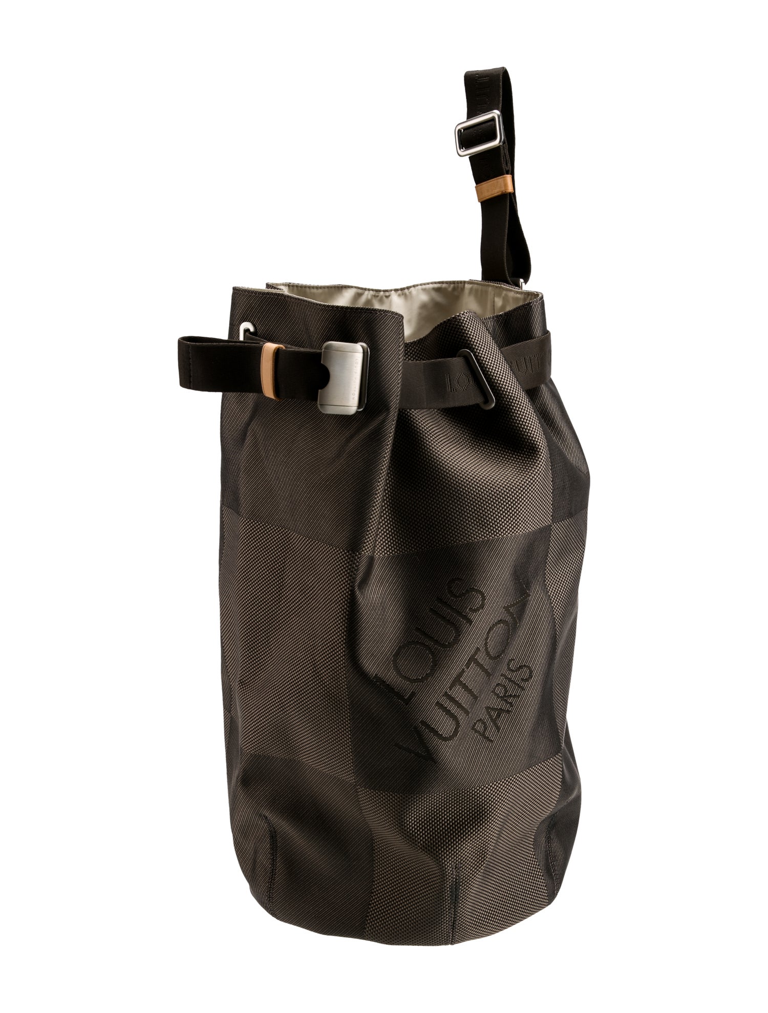 Burberry Golf Nylon Nova Check-Trimmed Duffle Bag - Black