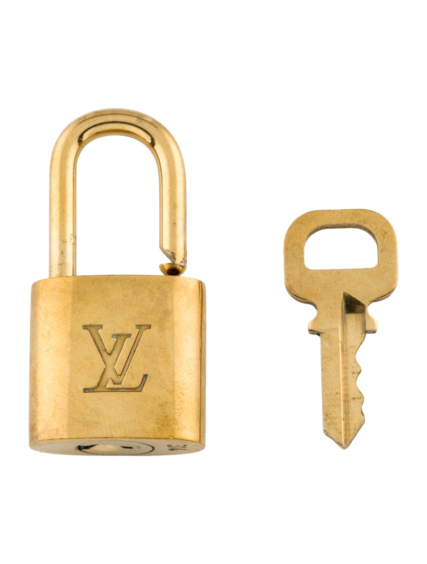 Louis Vuitton Brass Lock & Key Set