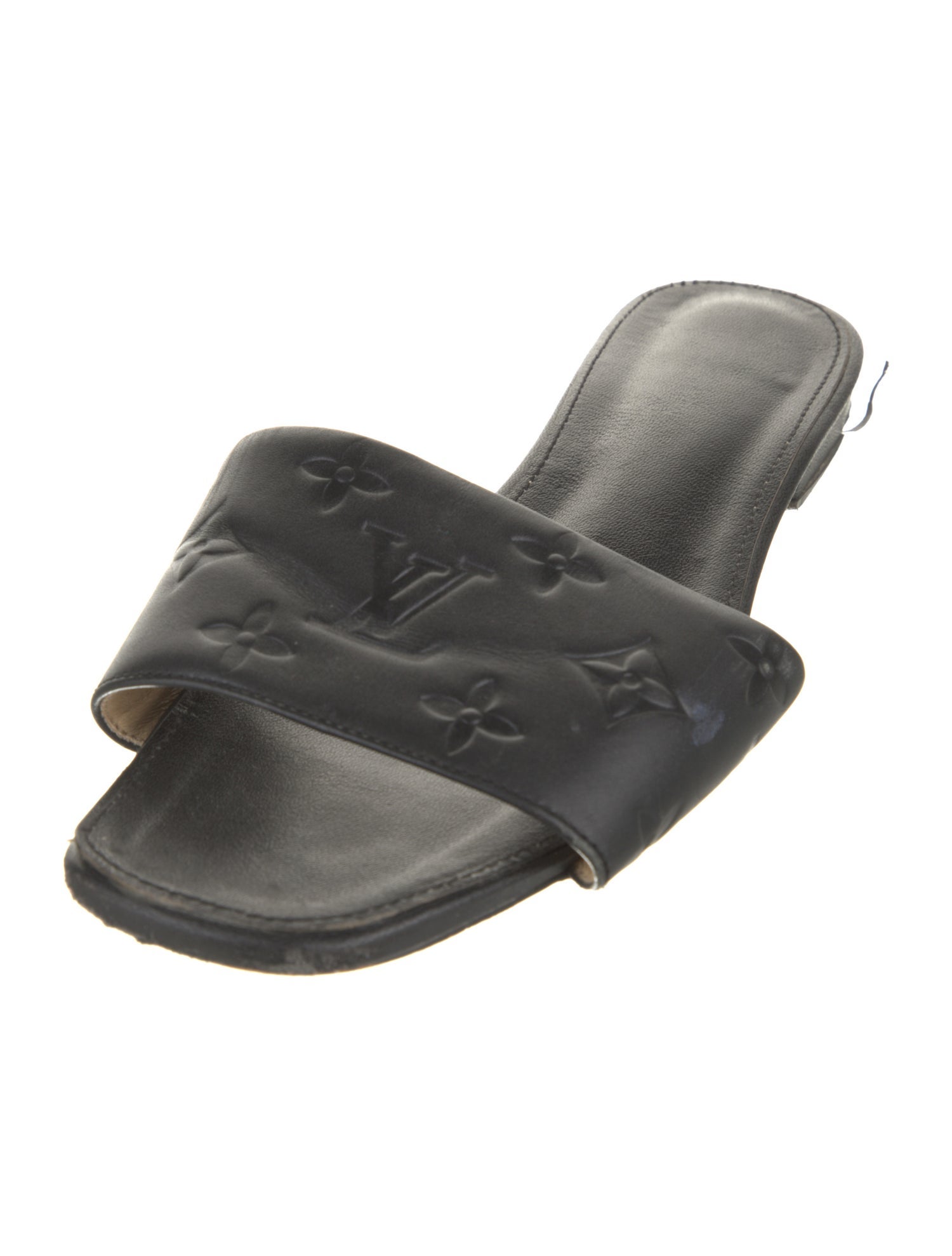 Louis Vuitton LV Monogram Leather Slides