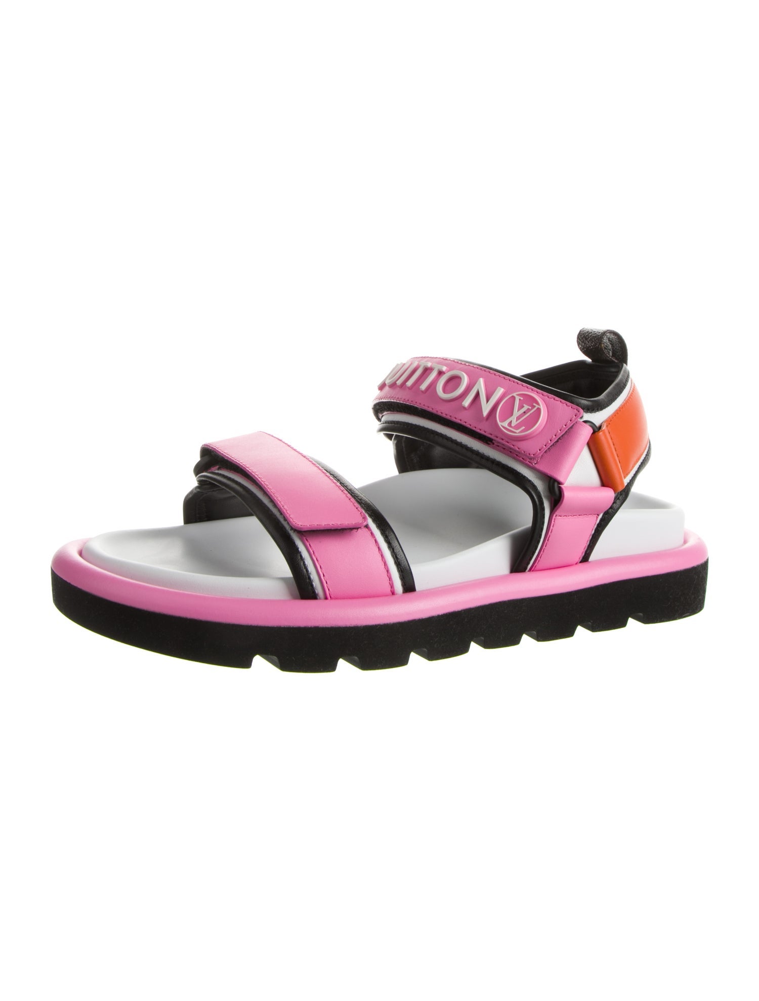 Louis Vuitton LV Monogram Leather Slingback Sandals