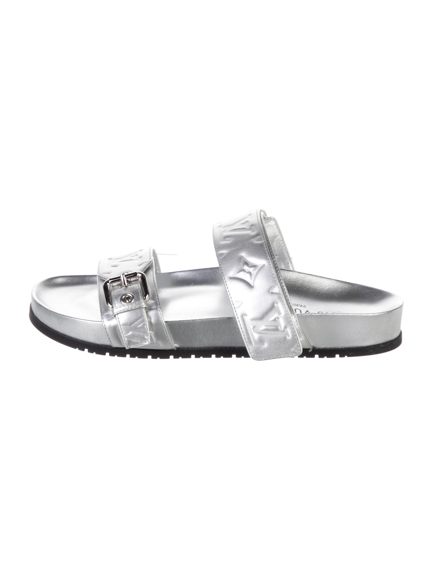 Louis Vuitton LV Monogram Leather Slides