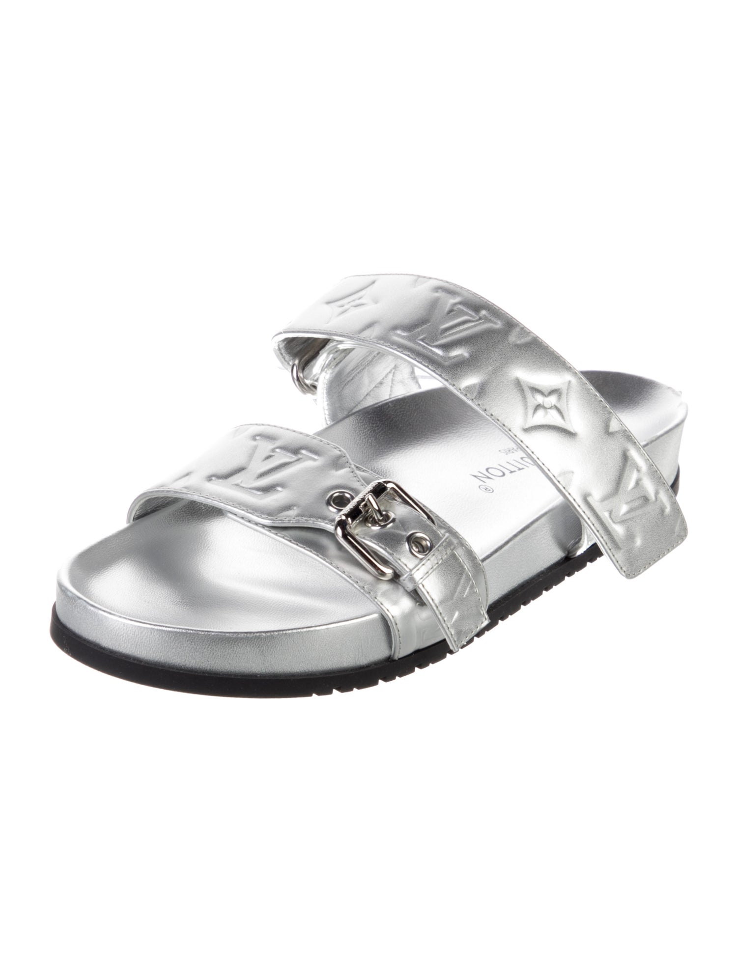 Louis Vuitton LV Monogram Leather Slides