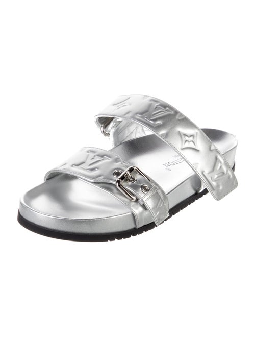 Louis Vuitton LV Monogram Leather Slides