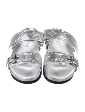 Louis Vuitton LV Monogram Leather Slides