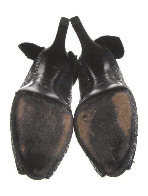 Louis Vuitton Suede Crystal Embellishments D'Orsay Pumps