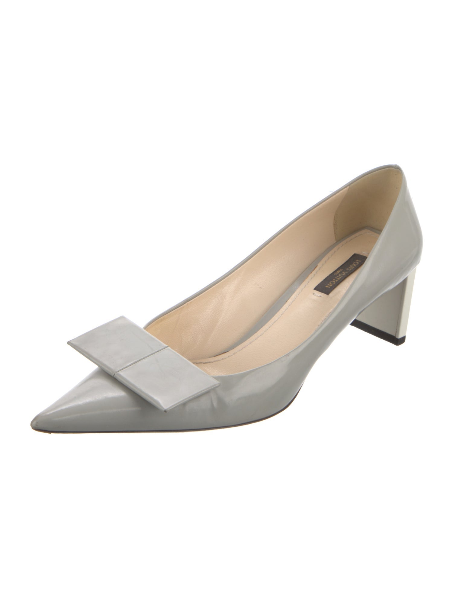 Louis Vuitton Patent Leather Bow Accents Pumps