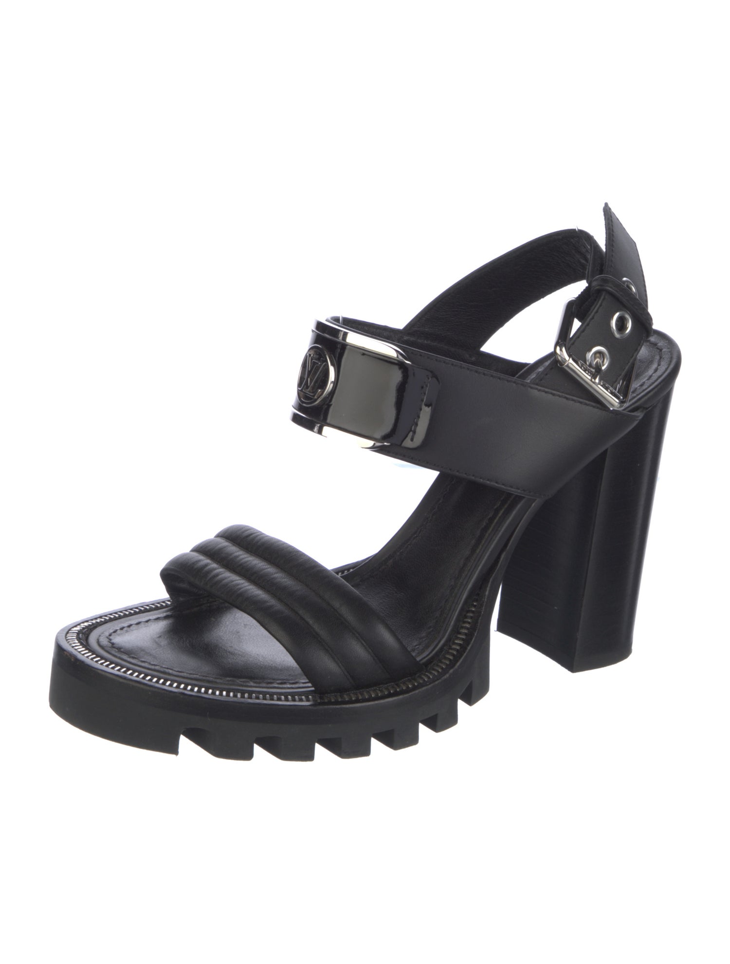 Louis Vuitton Leather Slingback Sandals