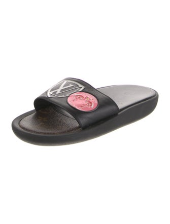 Louis Vuitton LV Monogram Leather Slides