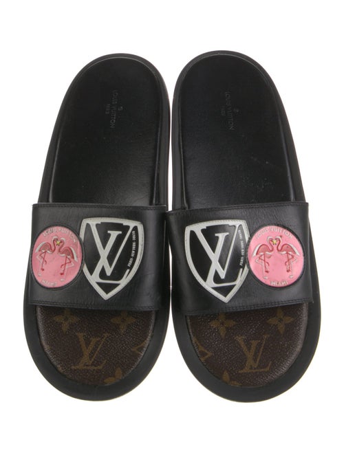 Louis Vuitton LV Monogram Leather Slides