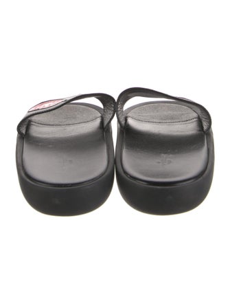 Louis Vuitton LV Monogram Leather Slides