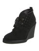 Louis Vuitton Monogram Pattern Suede Lace-Up Boots