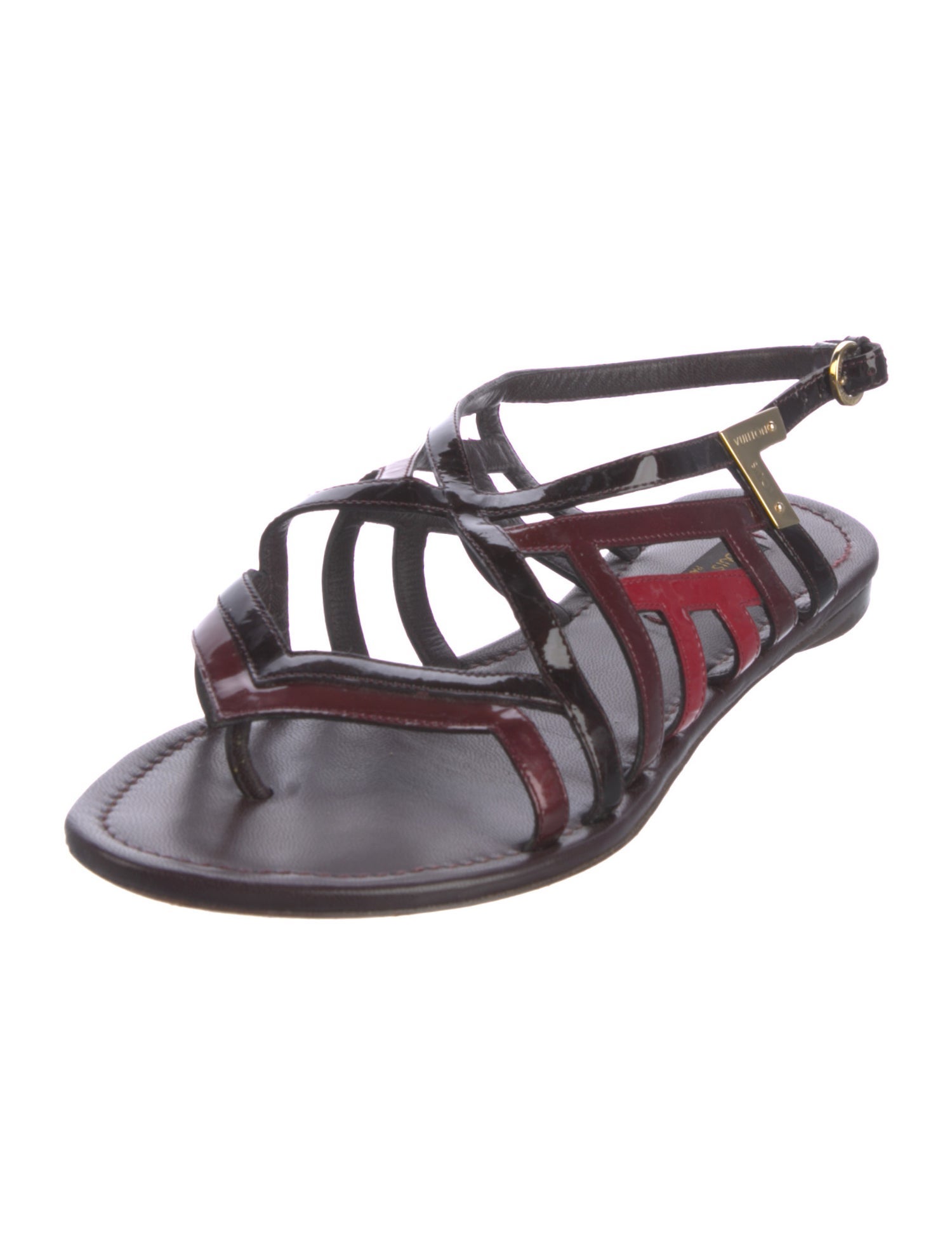 Louis Vuitton Patent Leather Gladiator Sandals