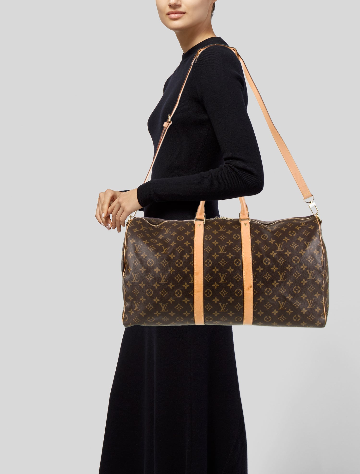 Louis Vuitton LV Monogram Keepall Bandouliere 55 Vintage