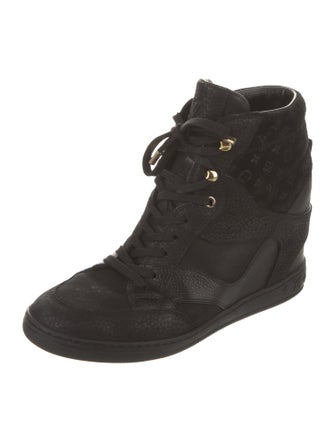 Louis Vuitton LV Monogram Leather Wedge Sneakers
