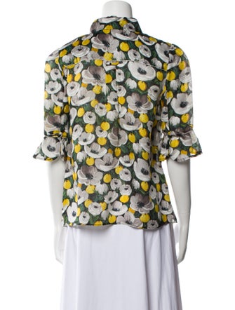 Louis Vuitton 2011 Silk Button-Up Top