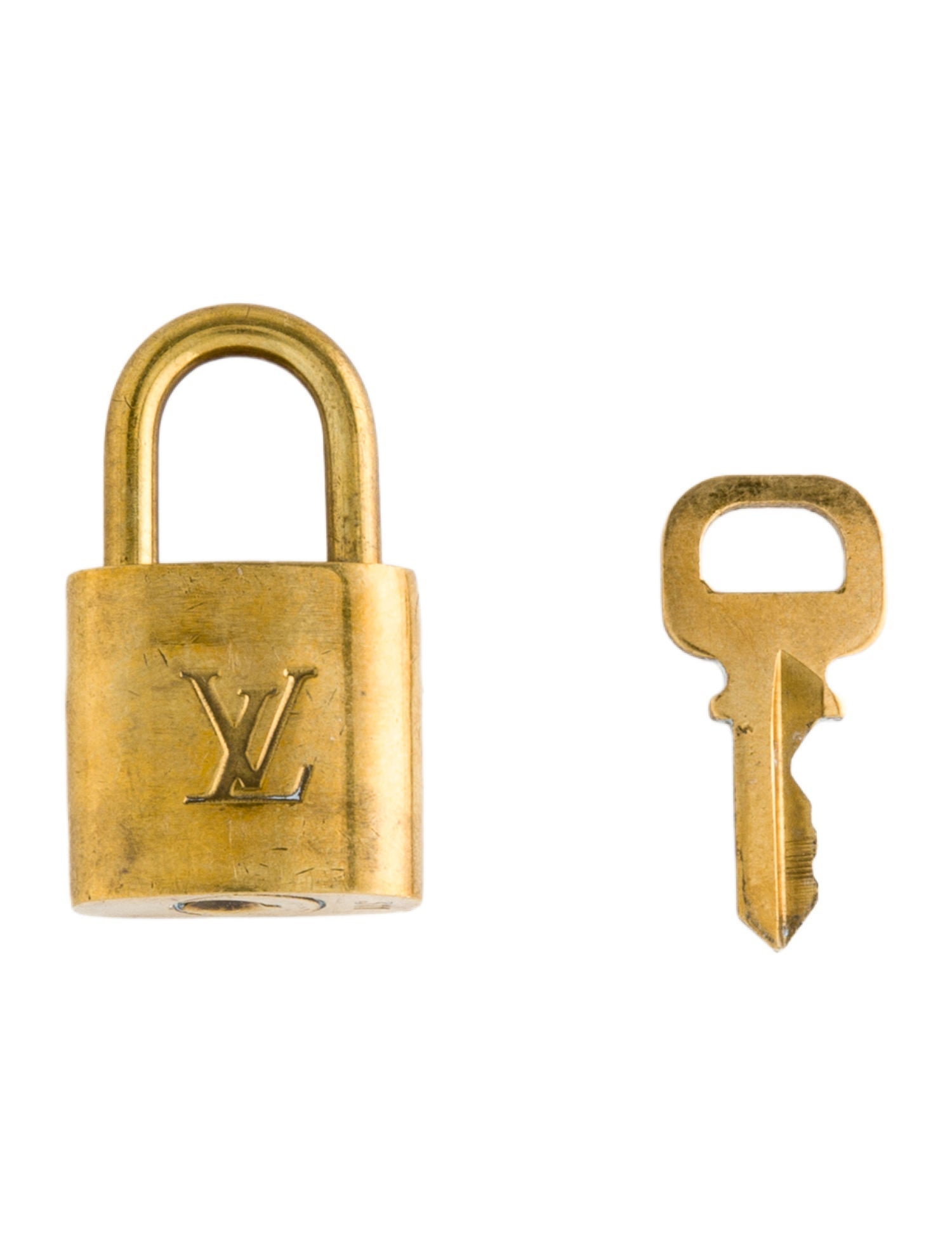 Louis Vuitton Brass Lock & Key Set