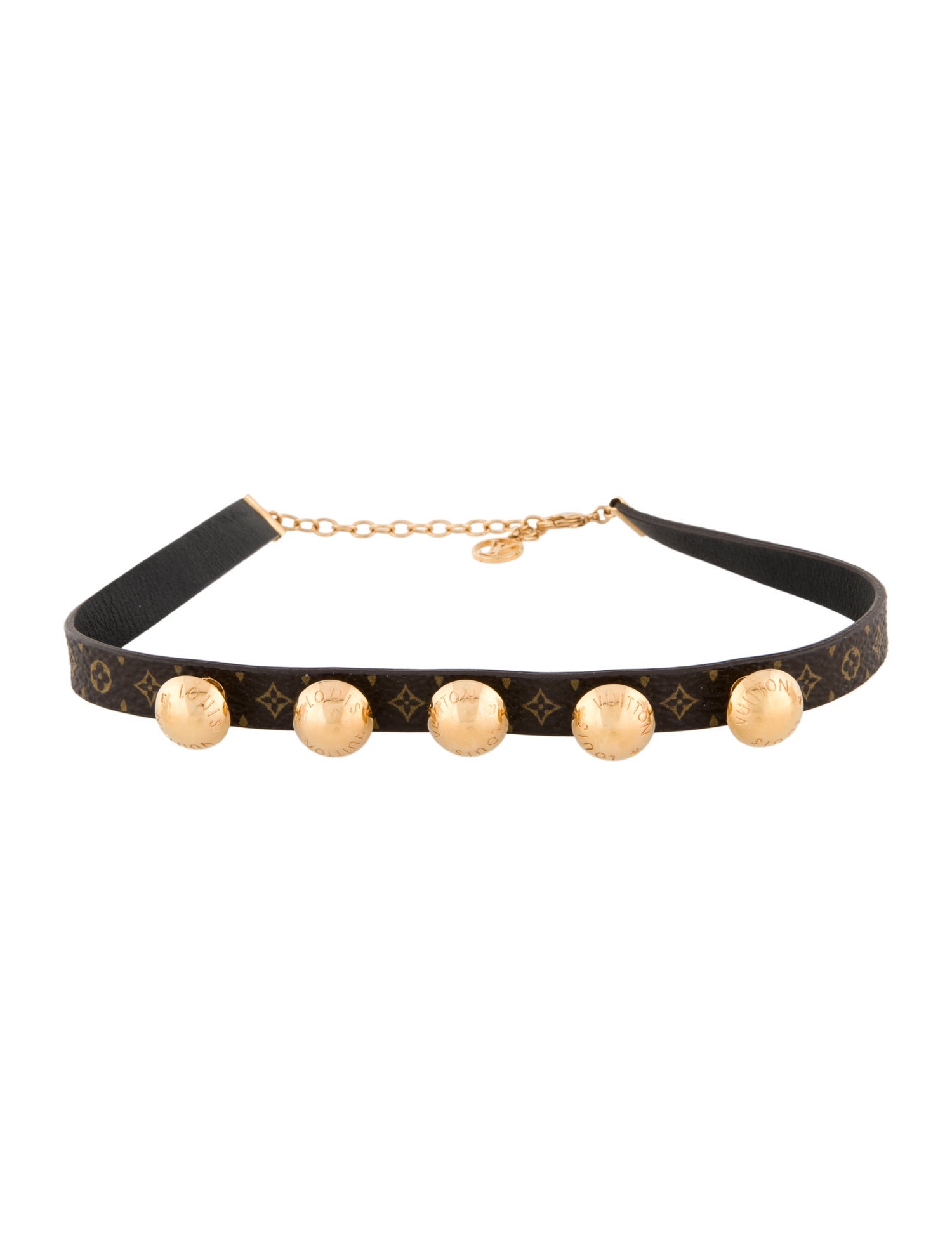 Louis Vuitton Studded Monogram Choker Necklace