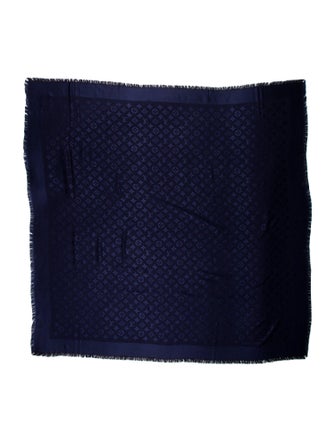 Louis Vuitton Silk Monogram Pattern Shawl
