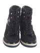 Louis Vuitton Monogram Pattern Suede Wedge Sneakers