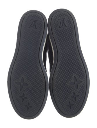 Louis Vuitton Monogram Pattern Suede Wedge Sneakers