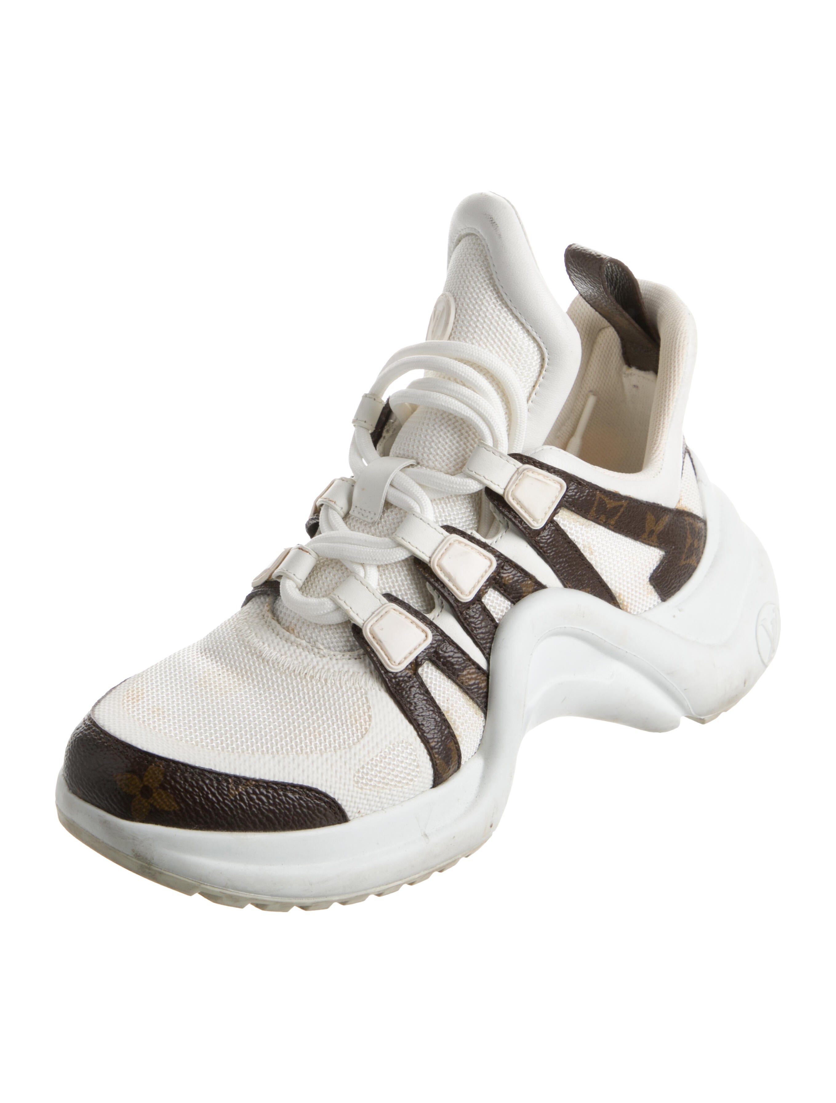 Louis Vuitton LV Monogram Mesh Accents Chunky Sneakers