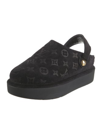 Louis Vuitton LV Monogram Suede Mules