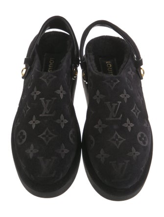 Louis Vuitton LV Monogram Suede Mules