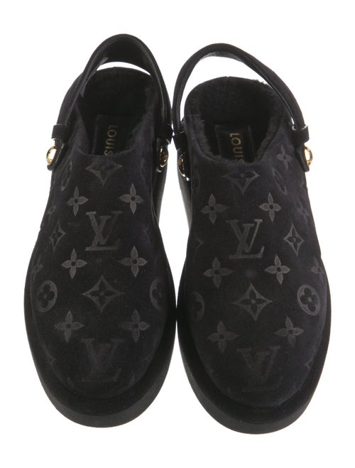 Louis Vuitton LV Monogram Suede Mules
