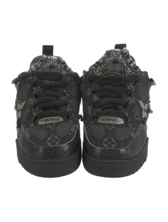 Louis Vuitton Denim Mesh Accents Sneakers