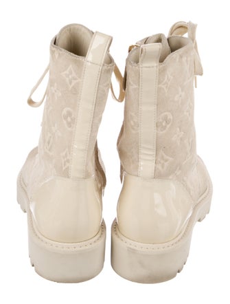 Louis Vuitton LV Monogram Suede Combat Boots