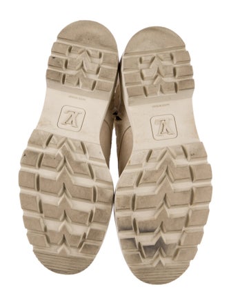 Louis Vuitton LV Monogram Suede Combat Boots