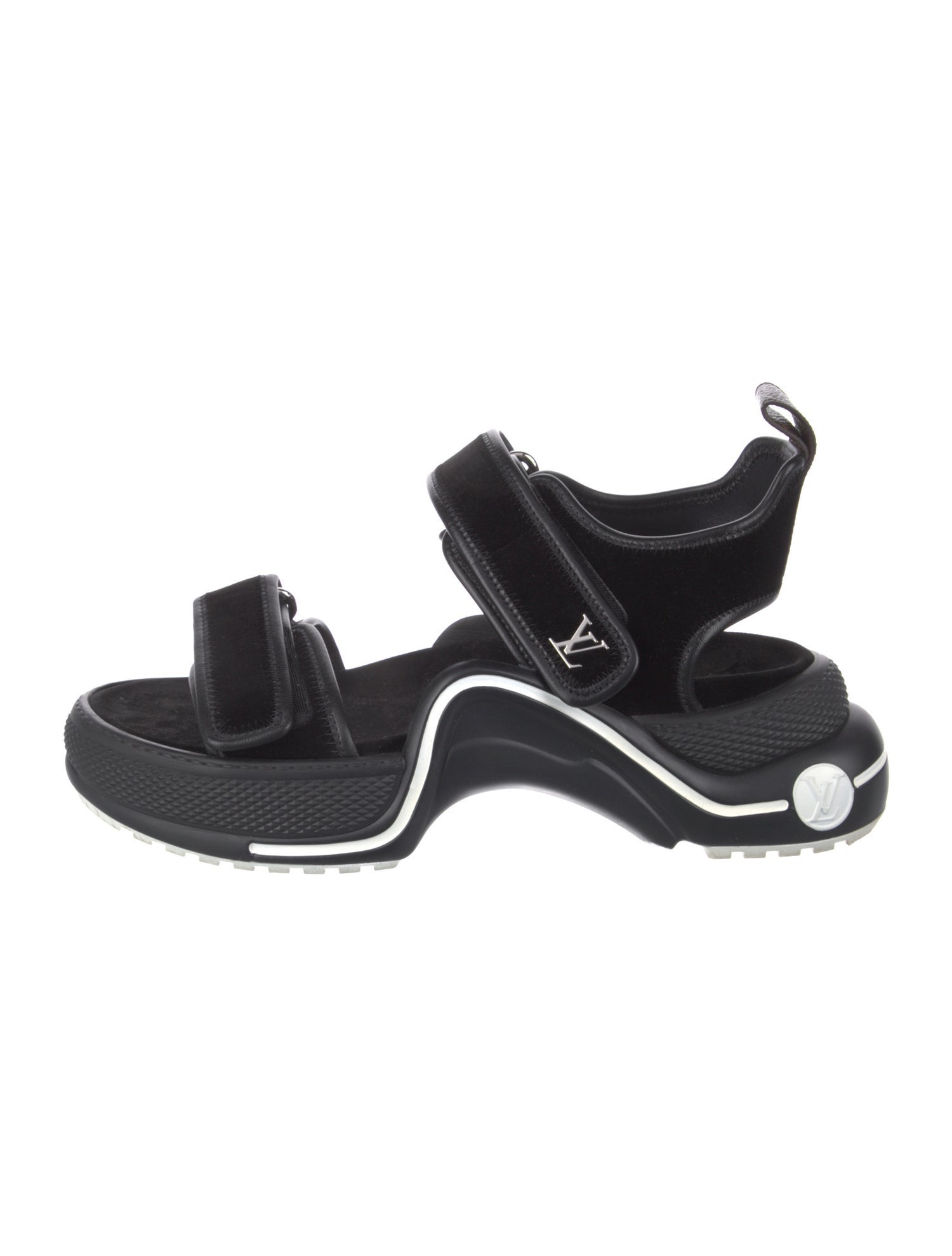 Louis Vuitton LV Monogram Velvet Slingback Sandals