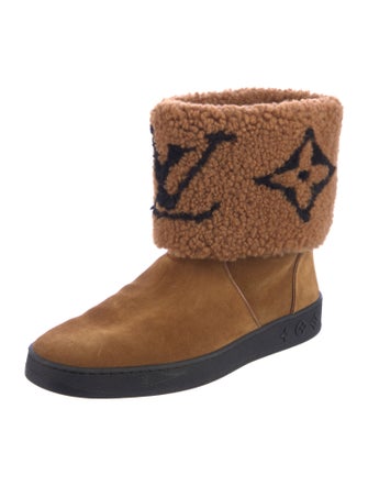 Louis Vuitton Monogram Giant Pattern Suede Boots