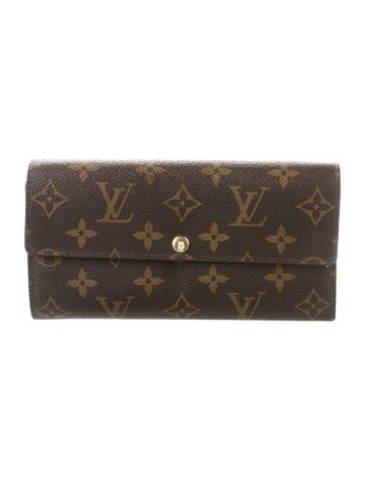 Louis Vuitton LV Monogram Coated Canvas Sarah Wallet