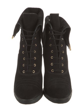 Louis Vuitton Suede Lace-Up Boots