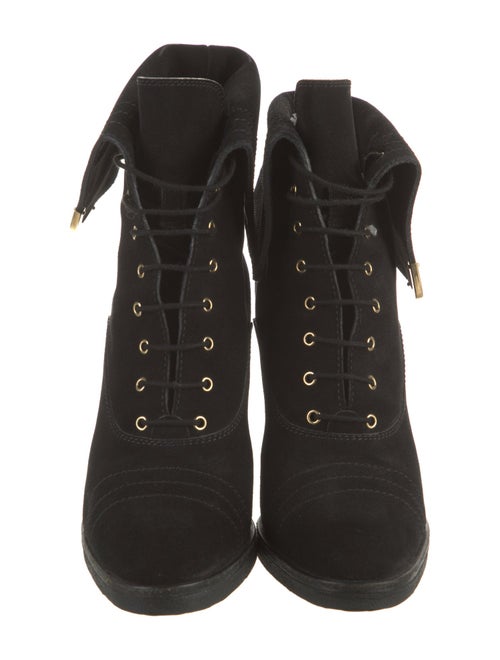 Louis Vuitton Suede Lace-Up Boots