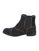 Louis Vuitton Suede Lasercut Accents Chelsea Boots