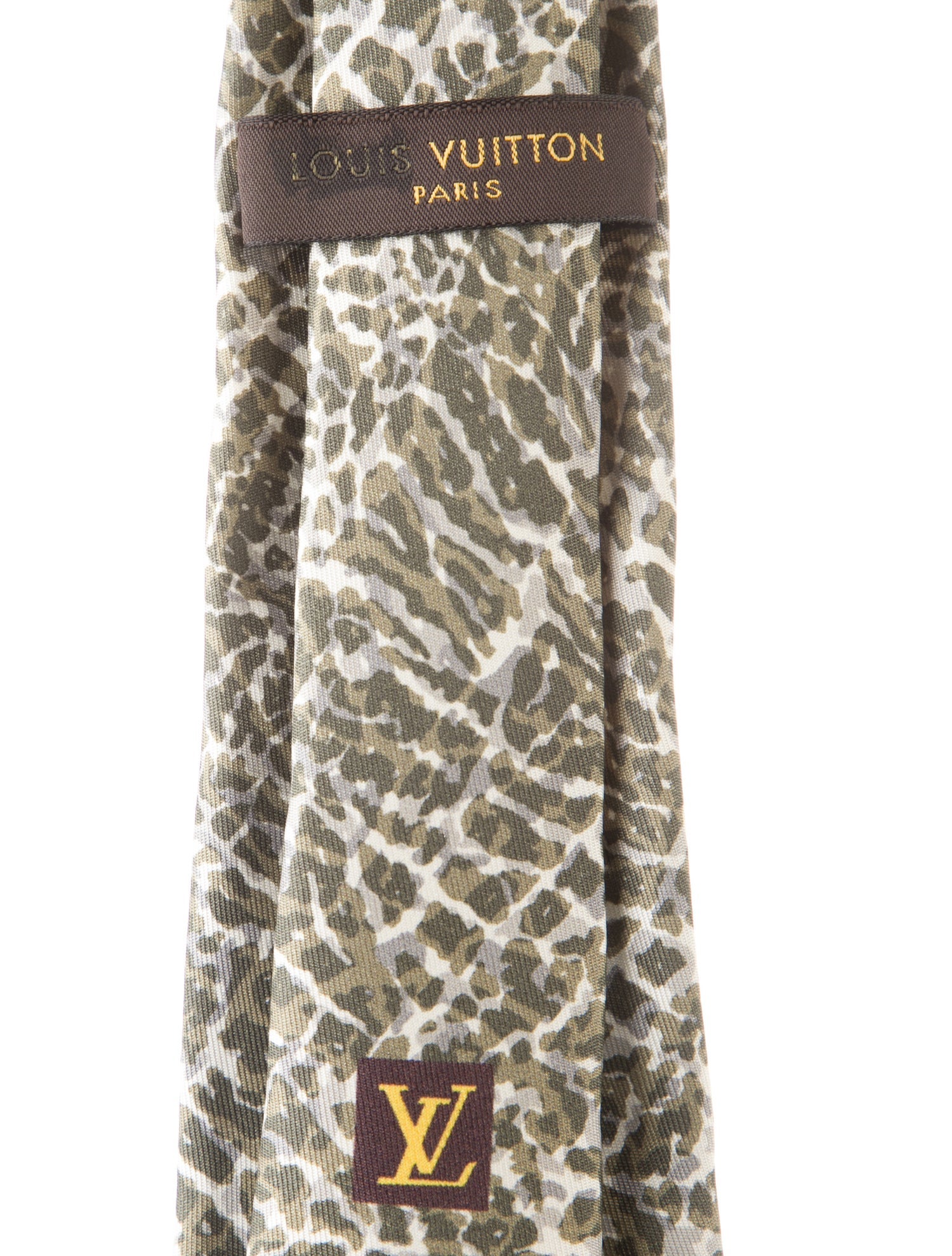 Louis Vuitton Pattern Print Silk Tie